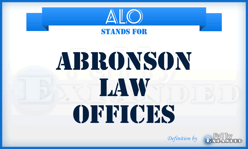 ALO - Abronson Law Offices
