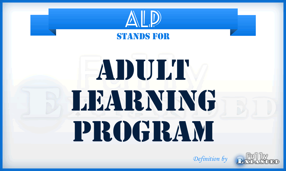 ALP - Adult Learning Program