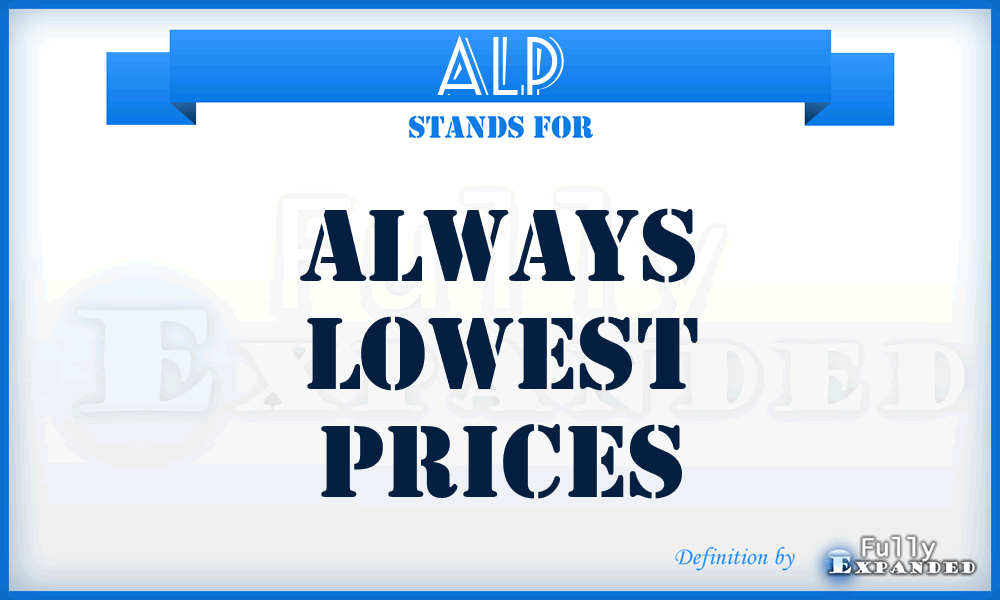 ALP - Always Lowest Prices