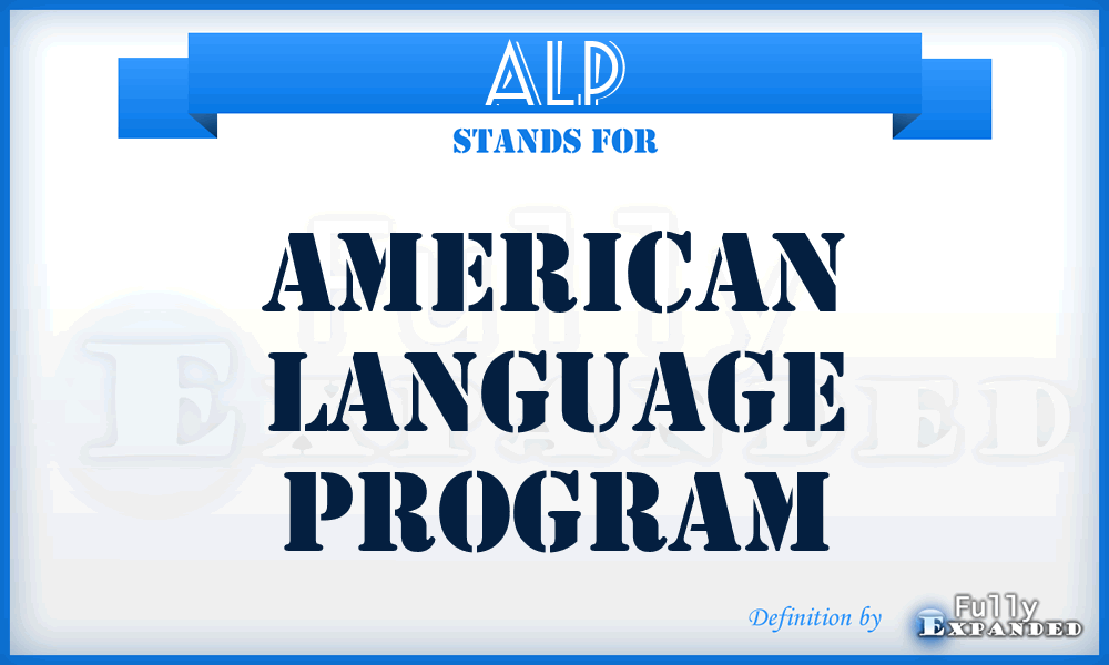 ALP - American Language Program