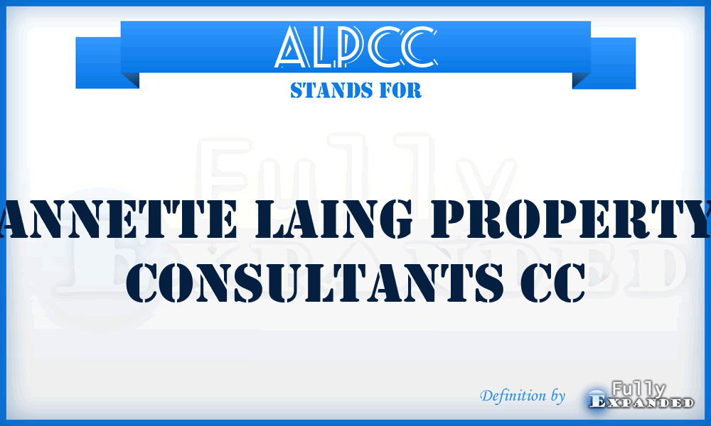 ALPCC - Annette Laing Property Consultants Cc