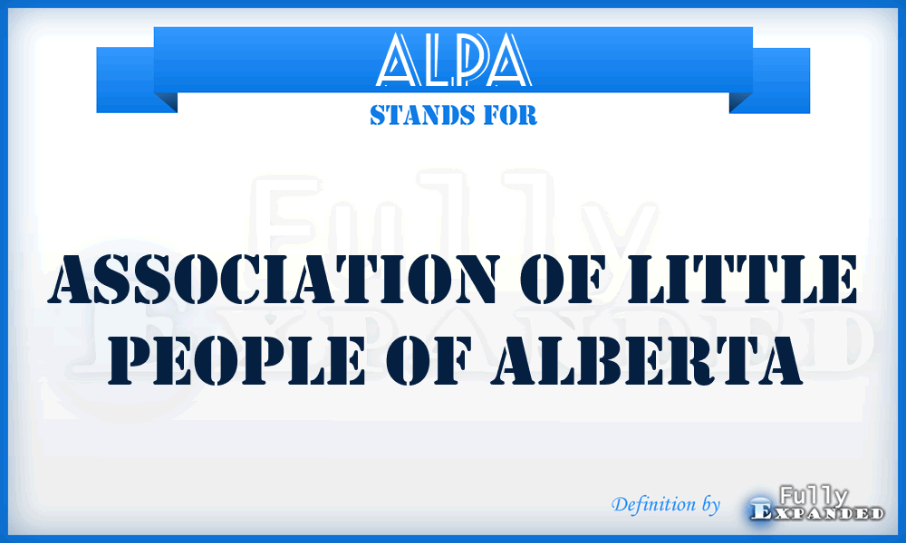 ALPA - Association of Little People of Alberta