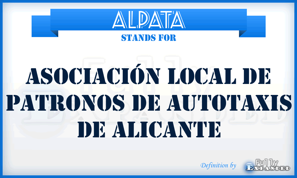 ALPATA - Asociación Local de Patronos de Autotaxis de Alicante