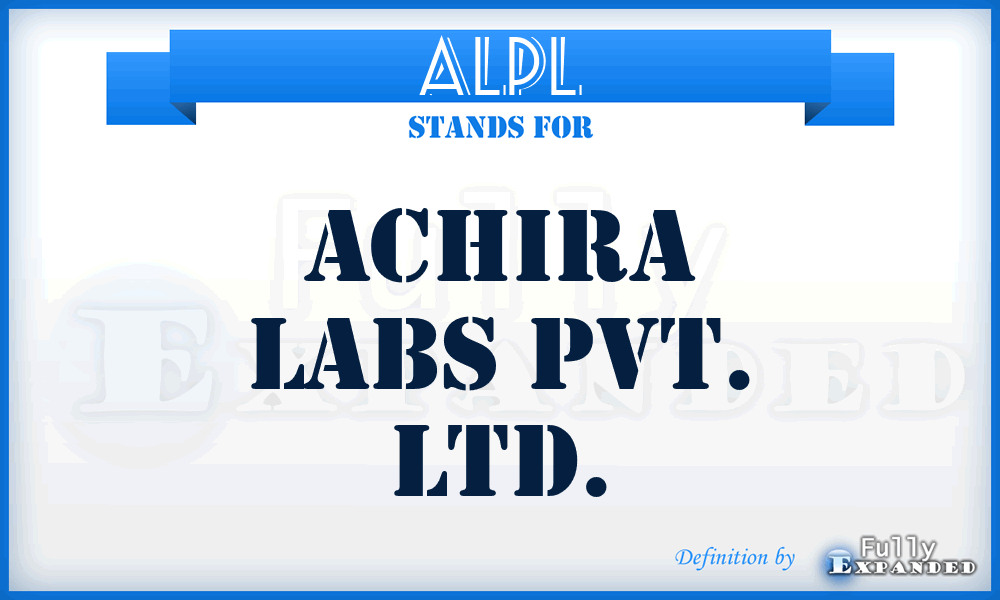 ALPL - Achira Labs Pvt. Ltd.