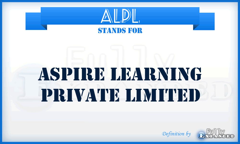 ALPL - Aspire Learning Private Limited