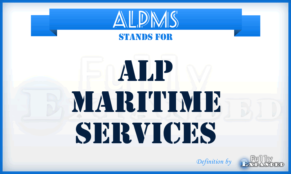 ALPMS - ALP Maritime Services