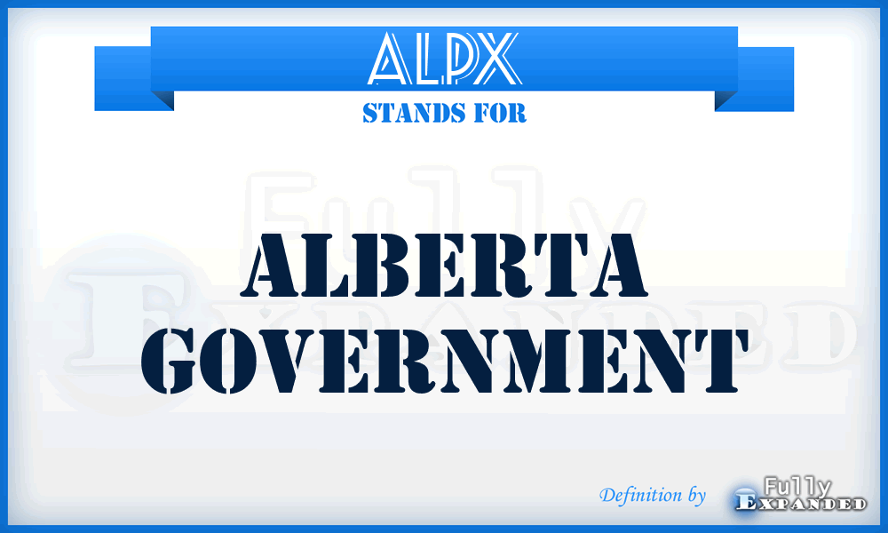 ALPX - Alberta Government
