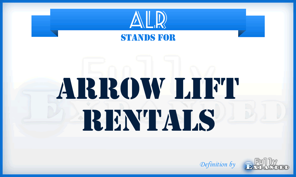 ALR - Arrow Lift Rentals