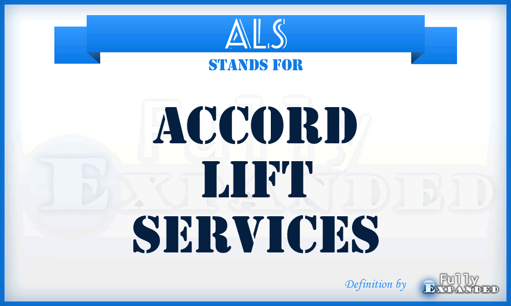ALS - Accord Lift Services