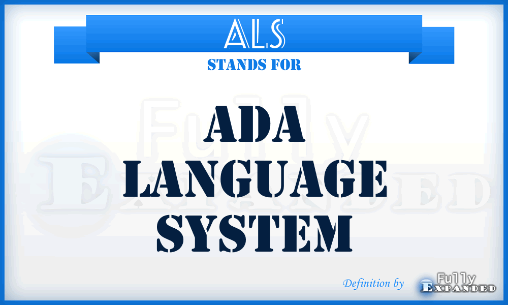 ALS - Ada Language System