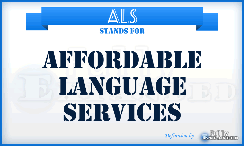 ALS - Affordable Language Services