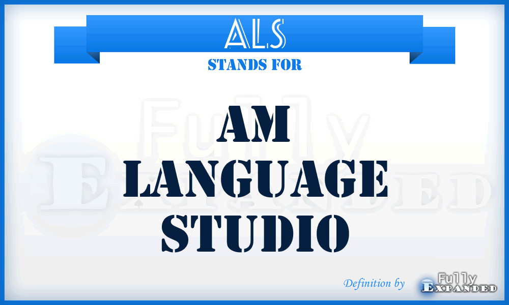 ALS - Am Language Studio