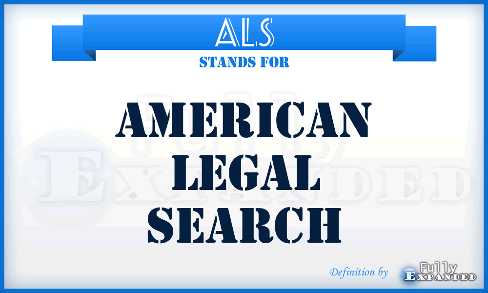 ALS - American Legal Search