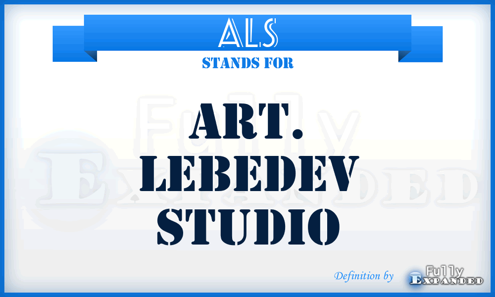 ALS - Art. Lebedev Studio