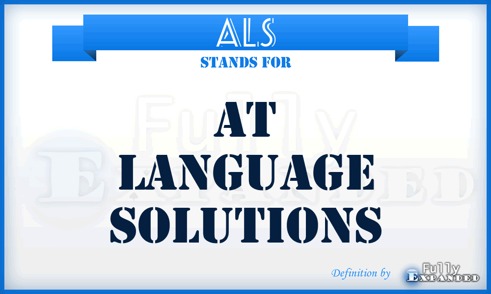 ALS - At Language Solutions