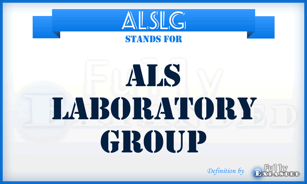 ALSLG - ALS Laboratory Group