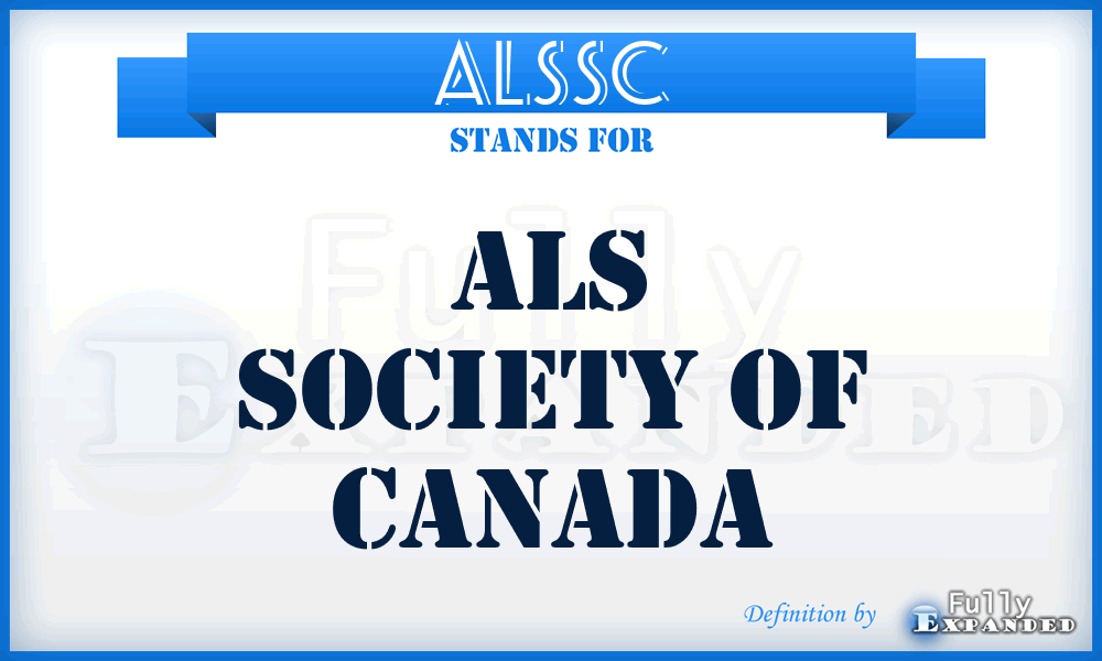 ALSSC - ALS Society of Canada