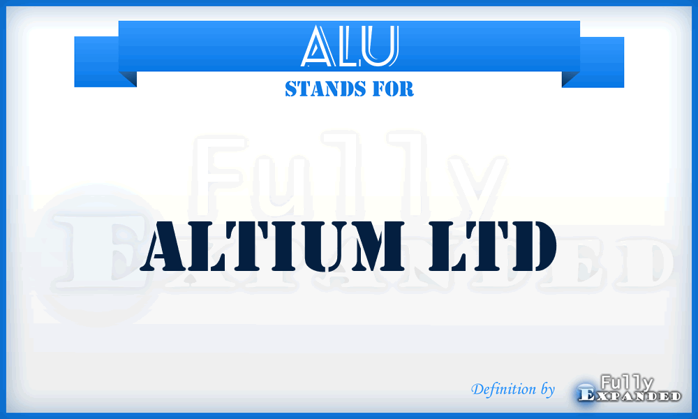 ALU - Altium Ltd
