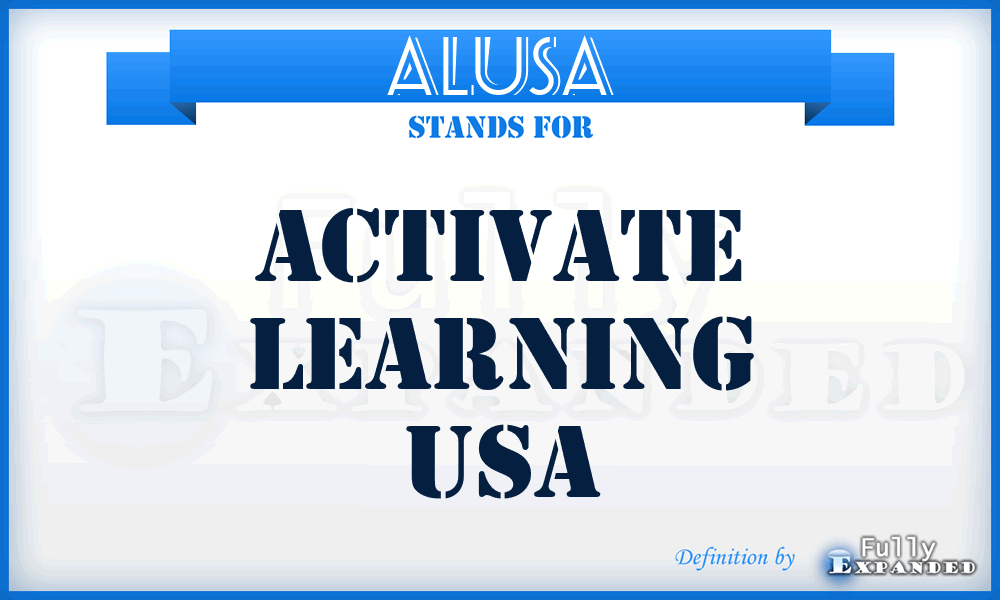 ALUSA - Activate Learning USA