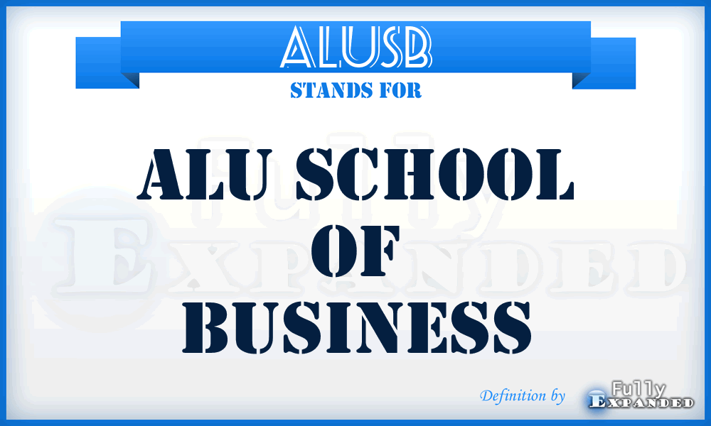 ALUSB - ALU School of Business