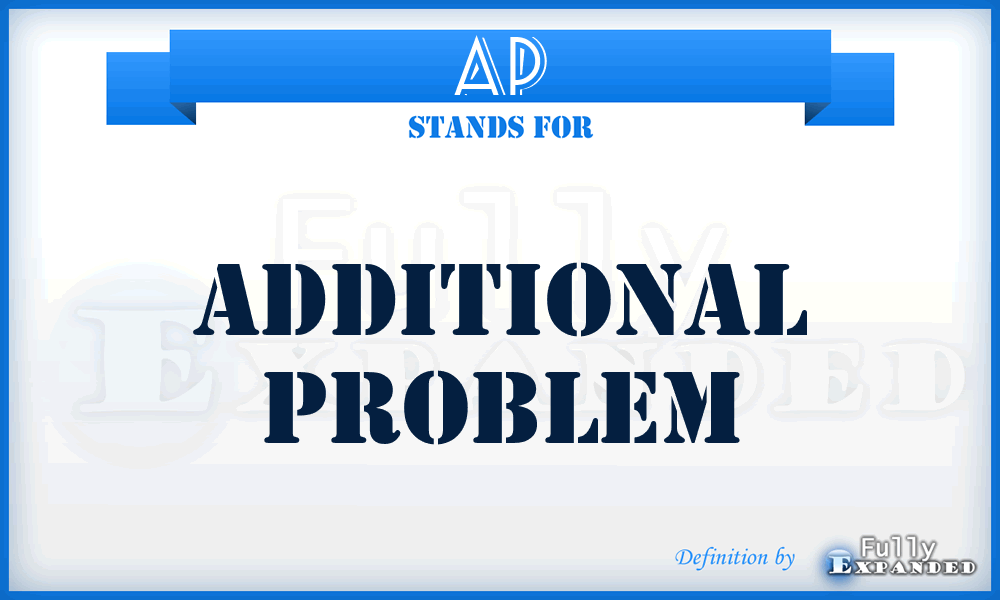 AP - Additional Problem