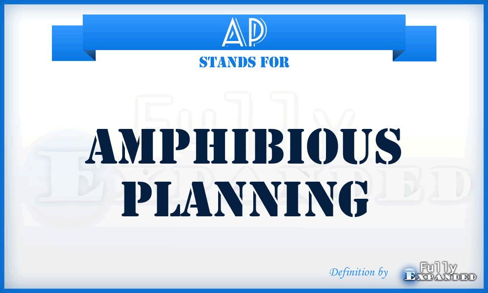 AP - Amphibious Planning