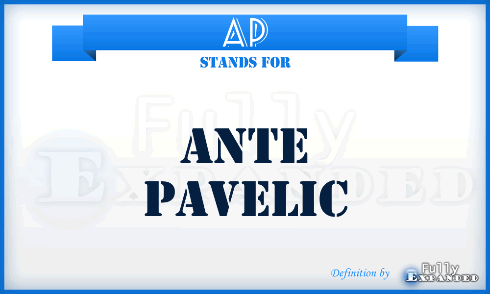 AP - Ante Pavelic