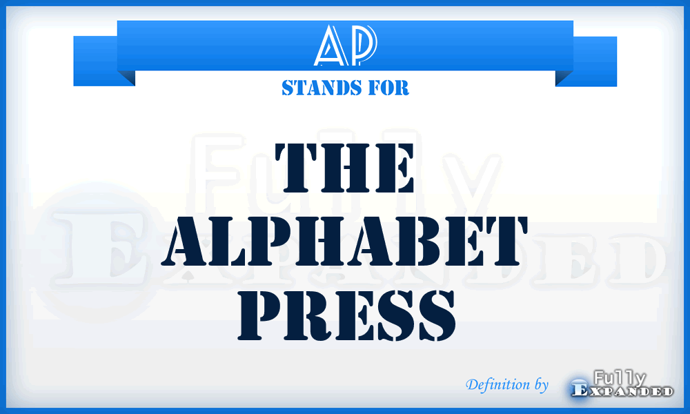 AP - The Alphabet Press