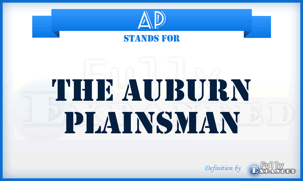 AP - The Auburn Plainsman