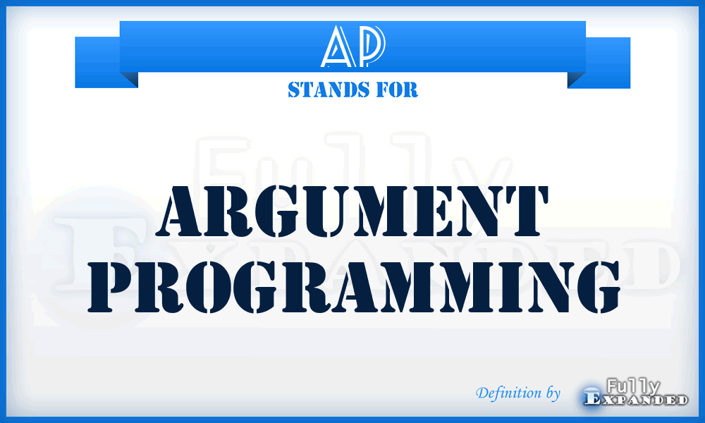 AP - argument programming