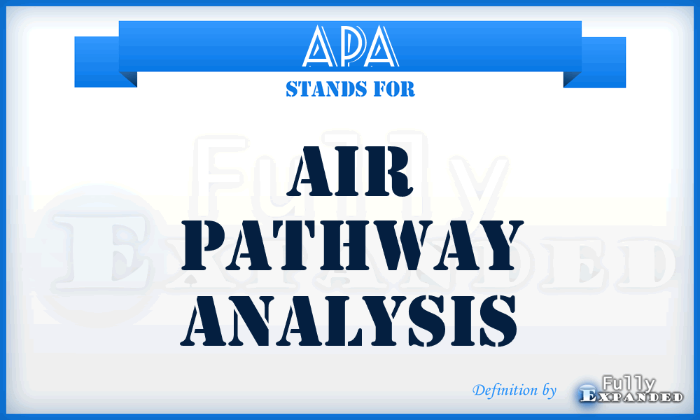 APA - Air Pathway Analysis