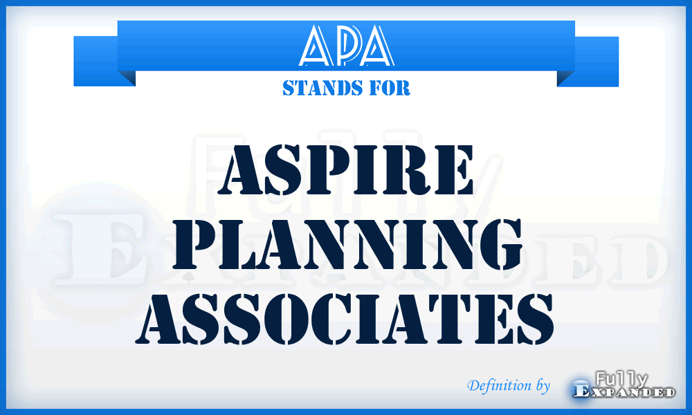 APA - Aspire Planning Associates