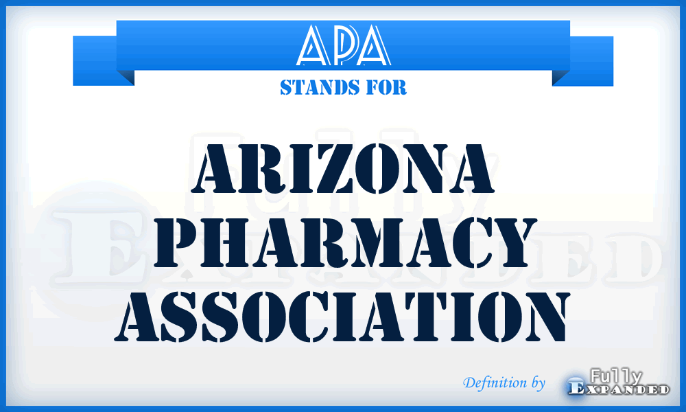 APA - Arizona Pharmacy Association