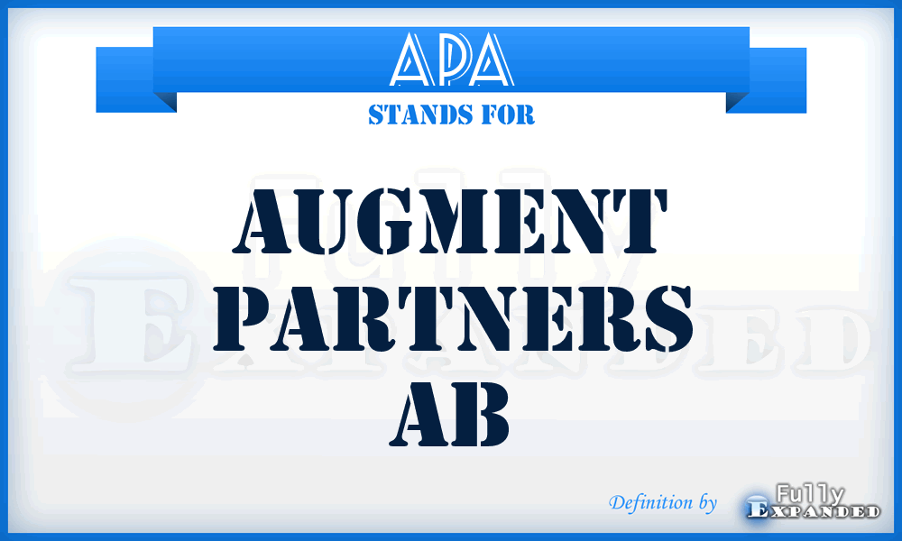 APA - Augment Partners Ab