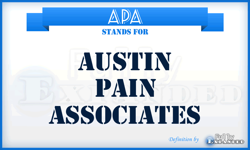 APA - Austin Pain Associates