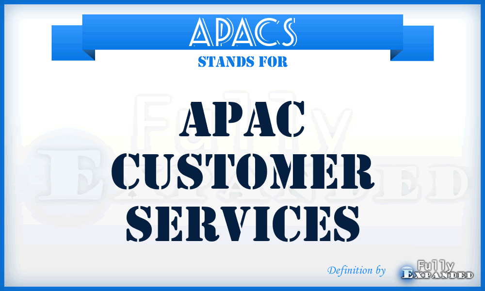 APACS - APAC Customer Services