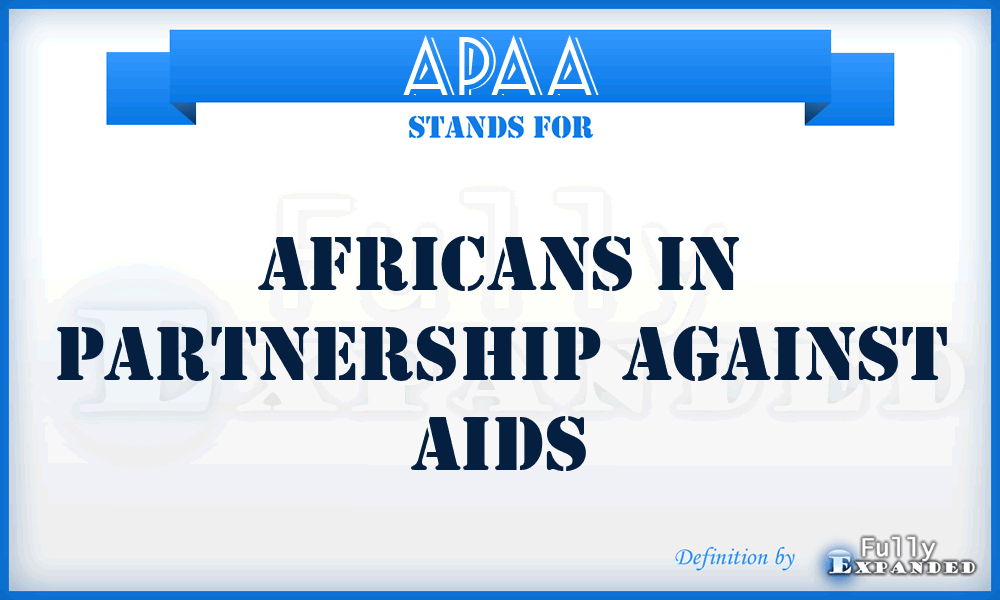 APAA - Africans in Partnership Against Aids