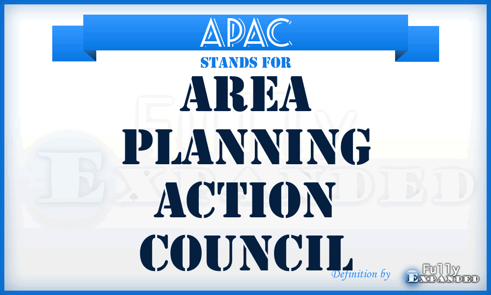 APAC - Area Planning Action Council