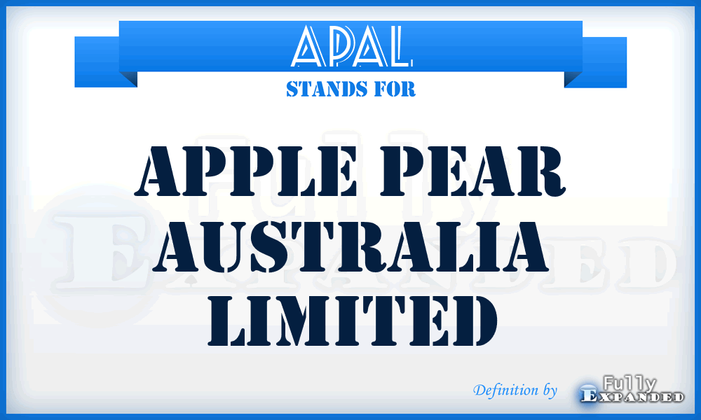 APAL - Apple Pear Australia Limited