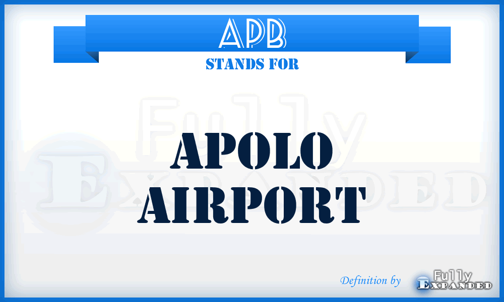 APB - Apolo airport