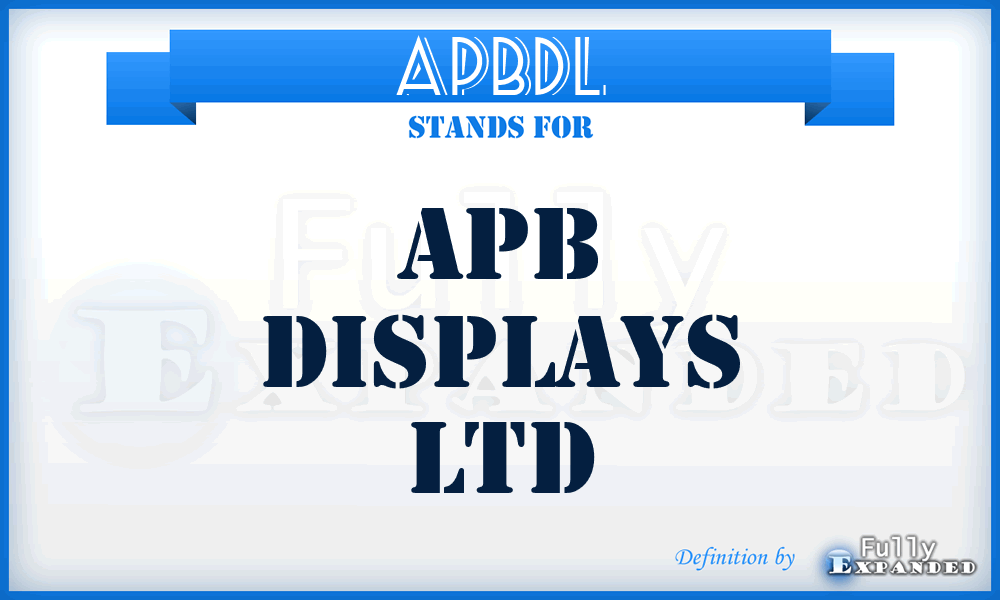 APBDL - APB Displays Ltd