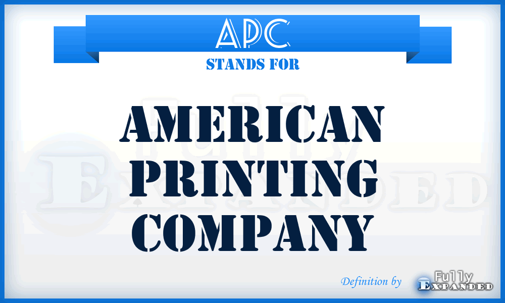 APC - American Printing Company