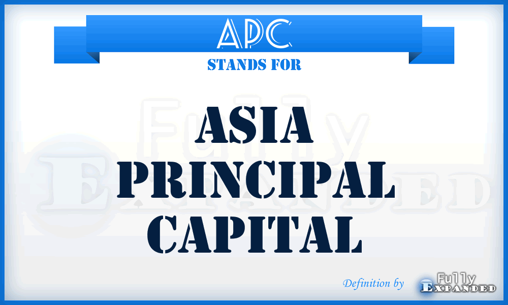 APC - Asia Principal Capital