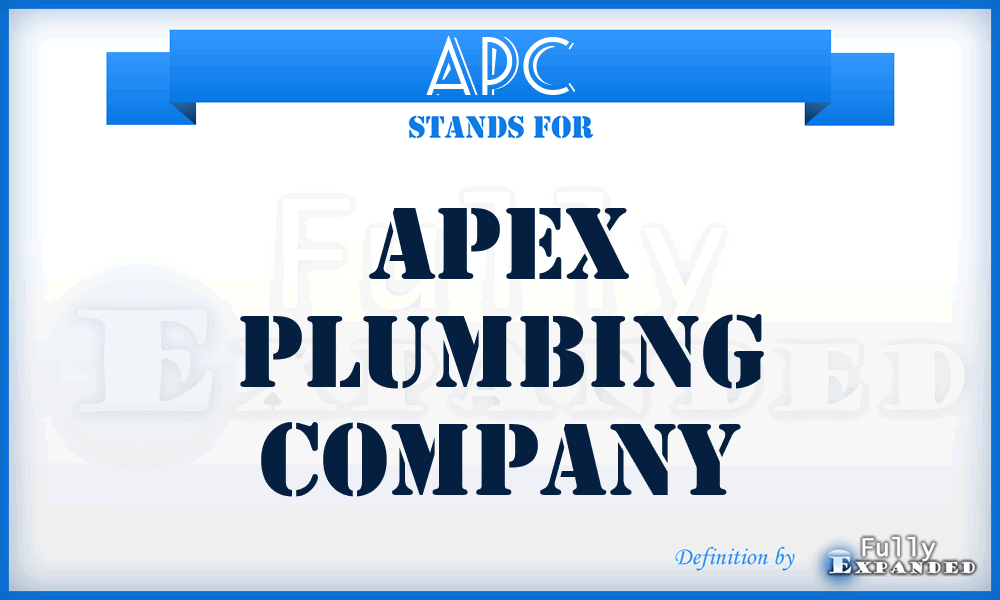 APC - Apex Plumbing Company