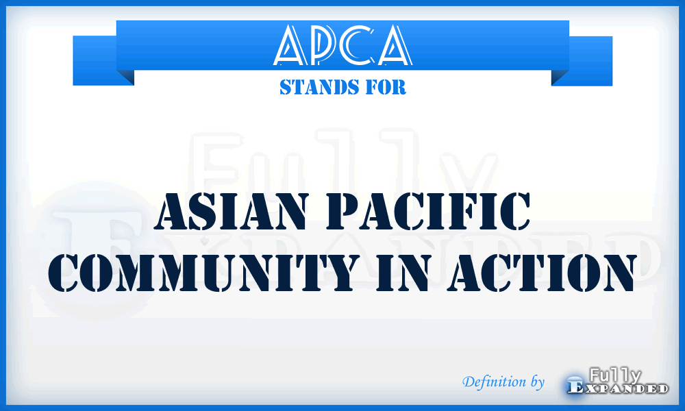 APCA - Asian Pacific Community in Action