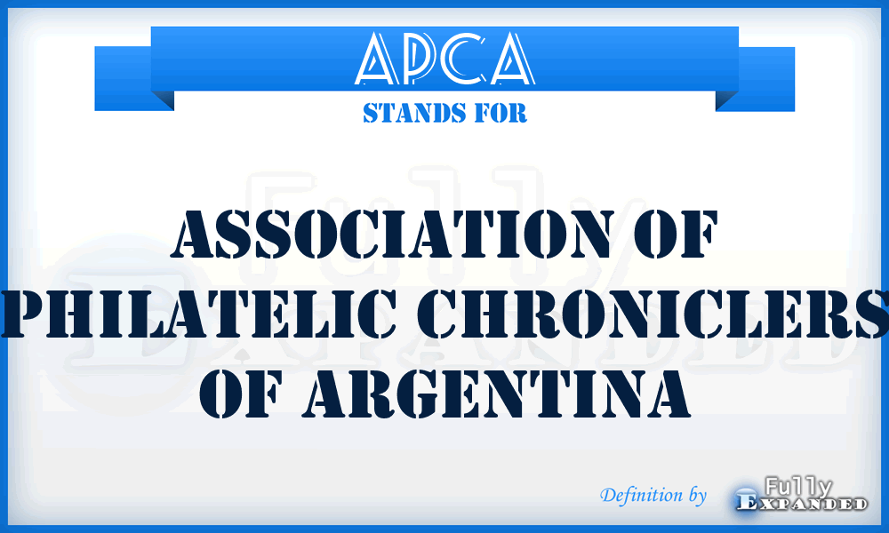 APCA - Association of Philatelic Chroniclers of Argentina