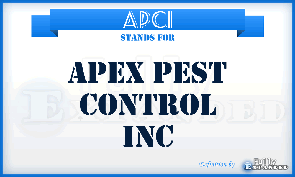 APCI - Apex Pest Control Inc