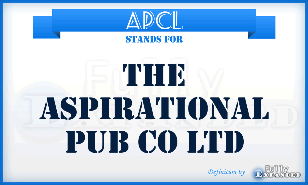 APCL - The Aspirational Pub Co Ltd