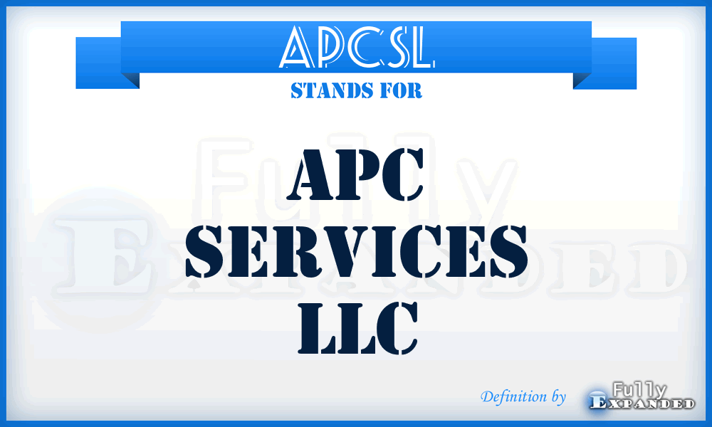 APCSL - APC Services LLC