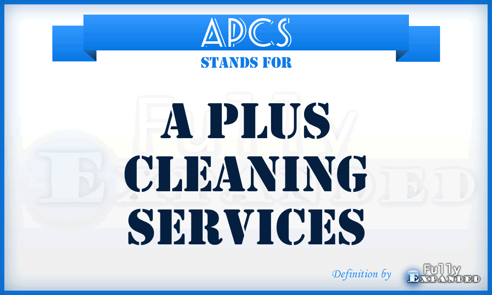 APCS - A Plus Cleaning Services